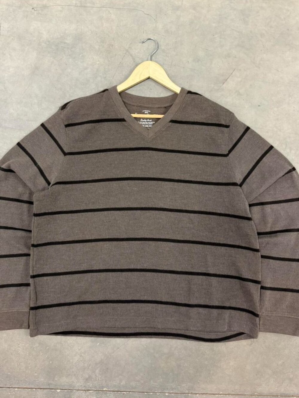 Faded Glory Men's Brown and Grey Jumper knit sweater